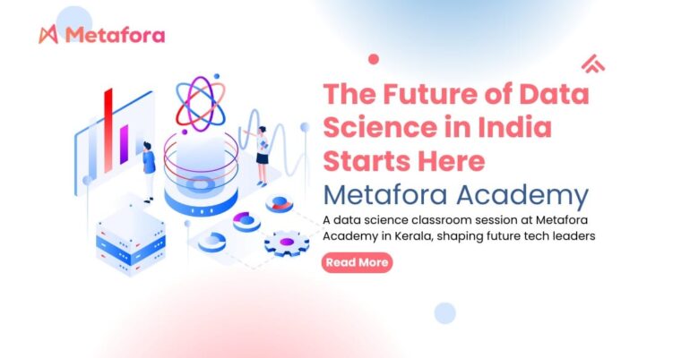 A data science classroom session at Metafora Academy in Kerala, shaping future tech leaders